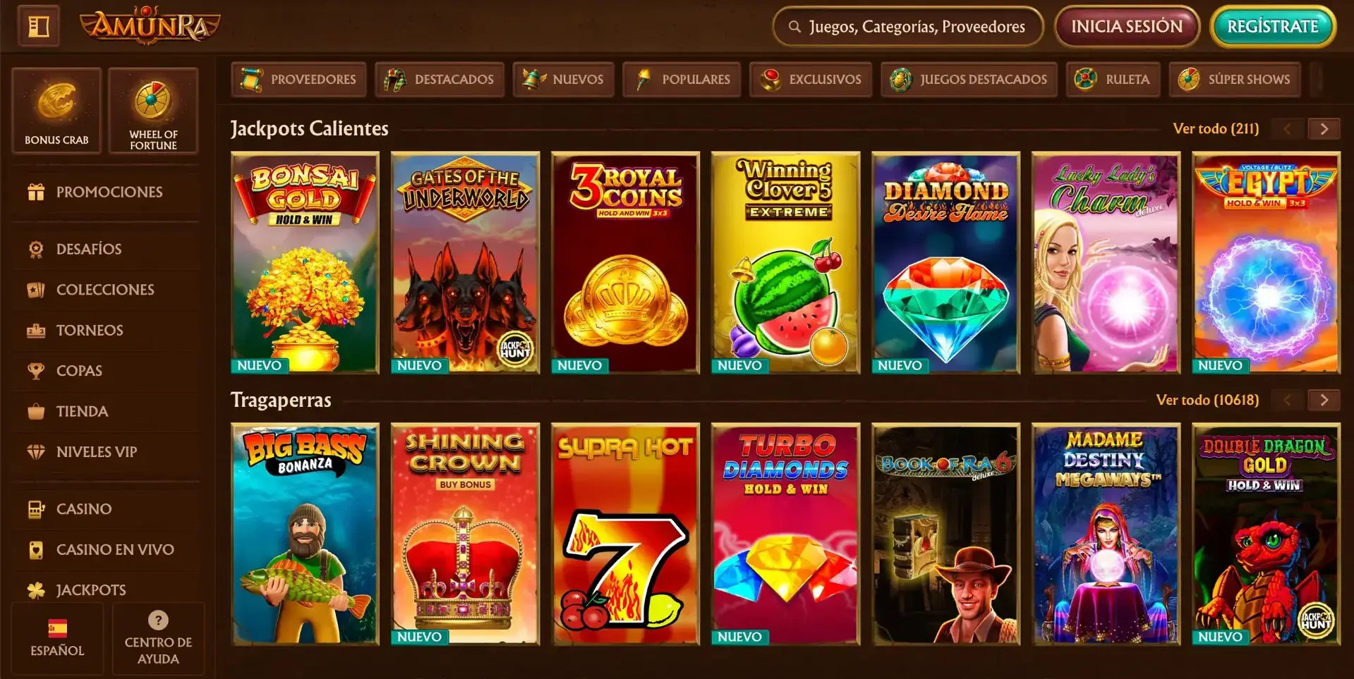 Homepage AmunRa Casino Online