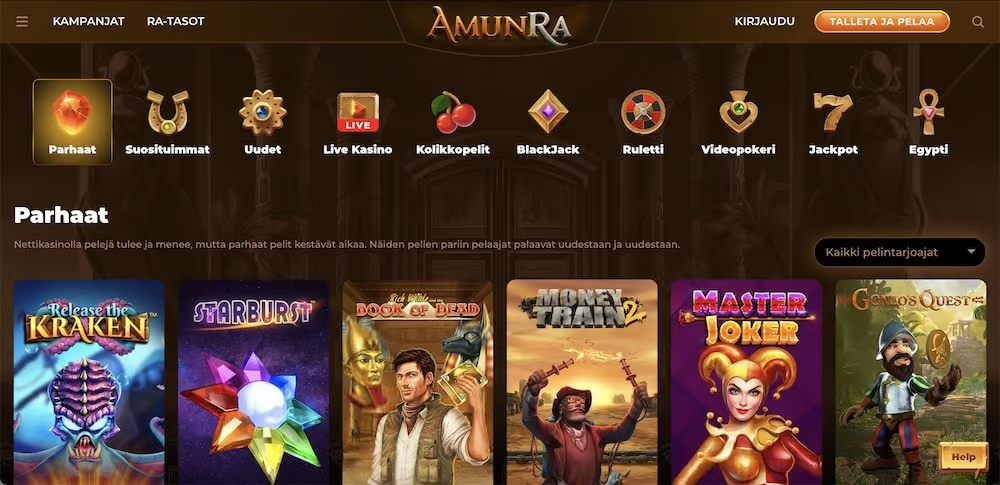Sezione Slot Machine AmunRa