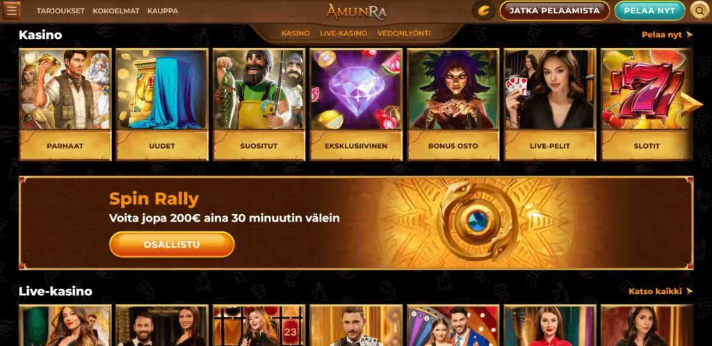 Live Casino AmunRa Evolution Gaming