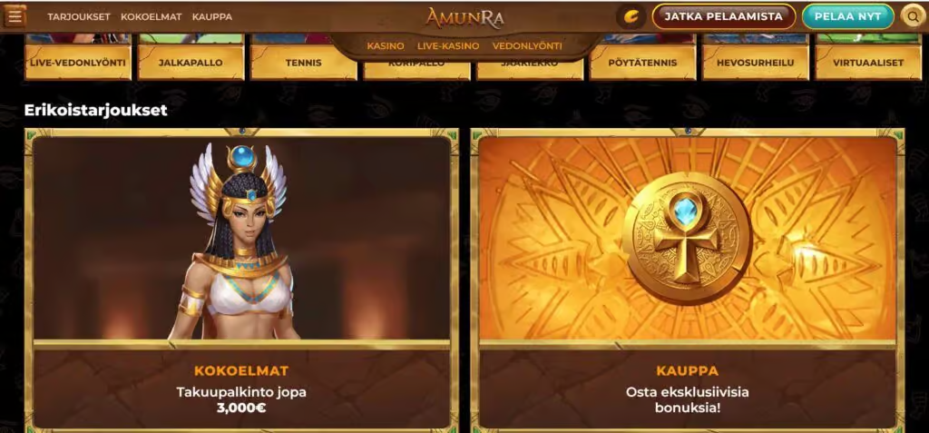 Promozioni e Bonus AmunRa